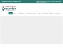 Tablet Screenshot of gewerbeverein-kempenich.de